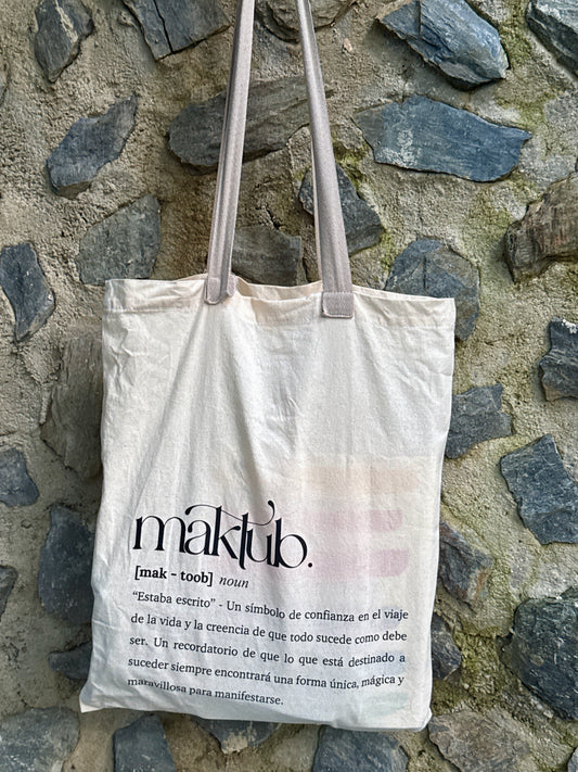 The Written Tote - Toque Beige Español